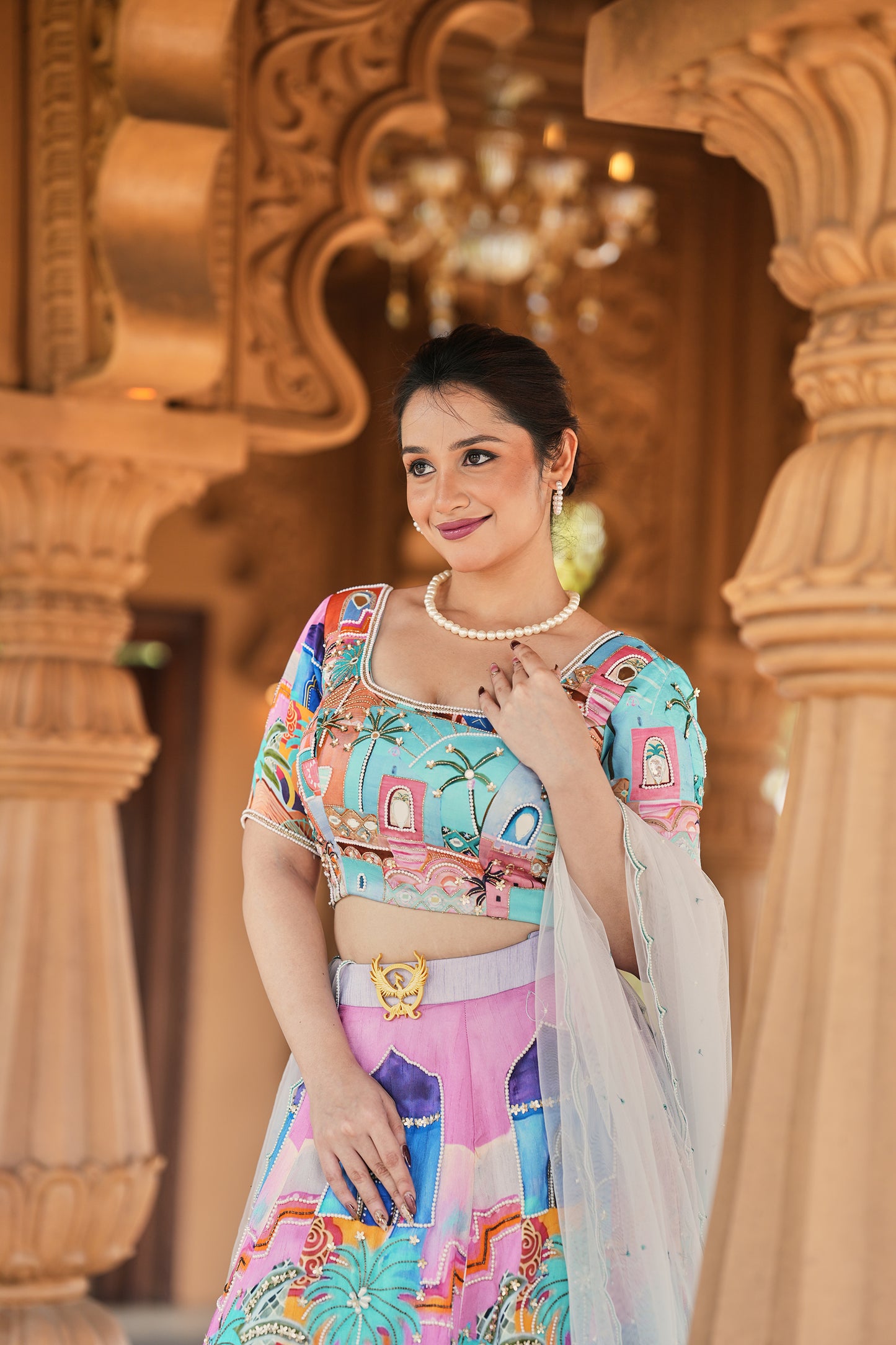 Rang Mahal Hand-Embroidered Lehenga Set