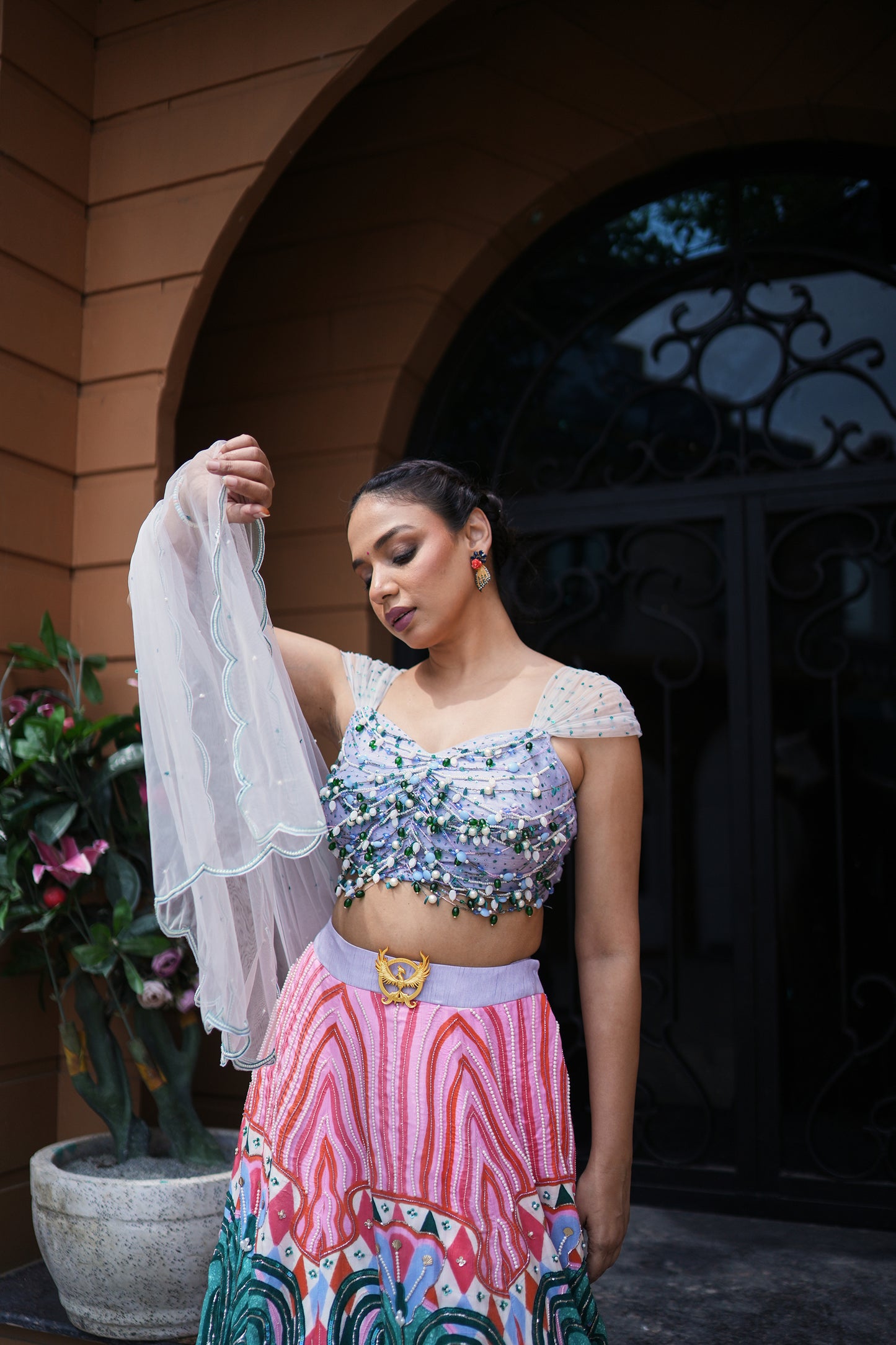 Carnival Bloom Embroidered Lehenga Set