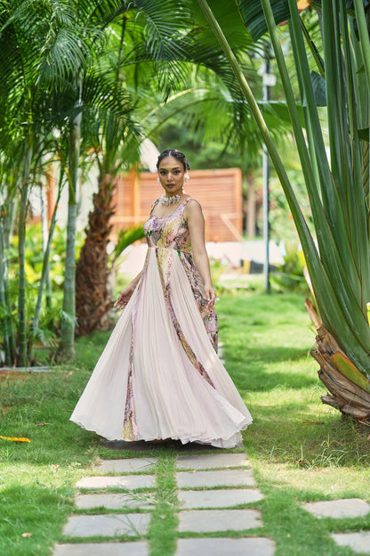 Blush Botanica Printed Gown