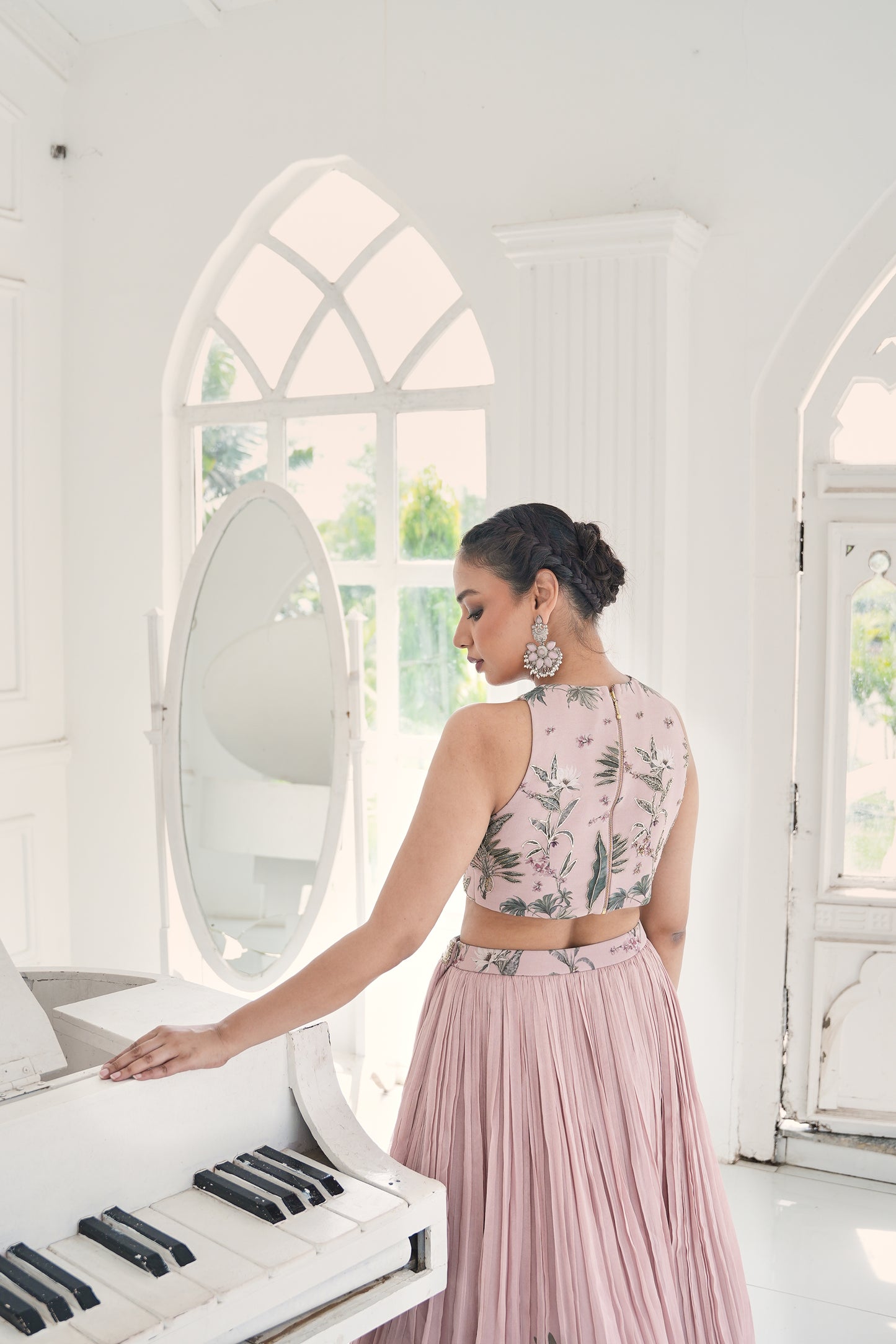 Blush Botanica Embellished Lehenga Set