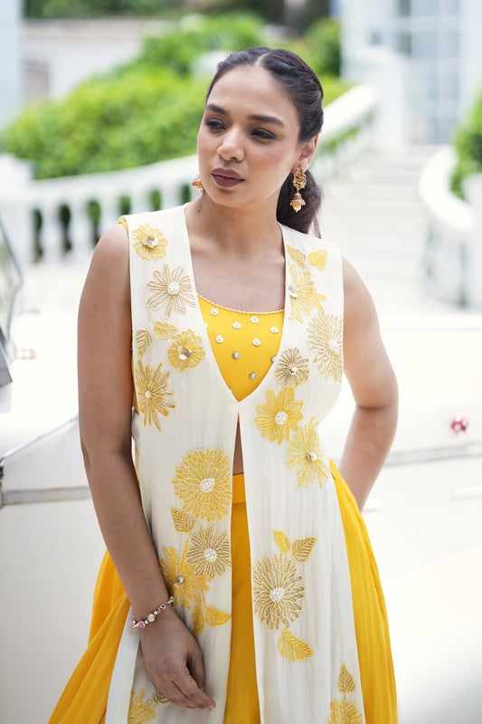 Sunlit Bloom Jacket Lehenga Set