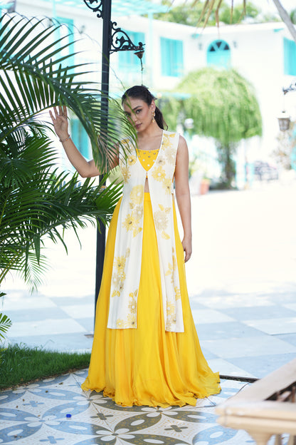 Sunlit Bloom Jacket Lehenga Set